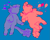 Size: 679x543 | Tagged: safe, artist:msponies, maud pie, pinkie pie, earth pony, pony, g4, blue background, duo, duo female, female, pixel-crisp art, simple background, sleepover