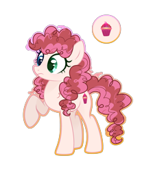 Size: 2870x3215 | Tagged: safe, artist:amago9, oc, oc only, oc:cupcake dream, earth pony, pony, base used, curly mane, curly tail, earth pony oc, eyelashes, female, frown, heterochromia, long eyelashes, looking down, mare, offspring, outline, parent:cheese sandwich, parent:pinkie pie, parents:cheesepie, pink coat, pink mane, pink tail, raised hoof, simple background, solo, standing, tail, transparent background, two toned mane, two toned tail