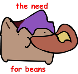 Size: 993x944 | Tagged: safe, artist:riddleoflightning, oc, oc only, oc:hors, beans, comic sans, food, simple background, solo, text, transparent background