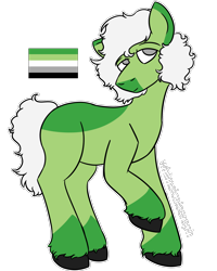 Size: 1600x2000 | Tagged: safe, artist:whimsicalseraph, oc, oc only, earth pony, pony, adoptable, aromantic pride flag, black hooves, coat markings, color palette, colored, colored hooves, colored muzzle, curly mane, curly tail, earth pony oc, facial markings, flat colors, gray eyes, hooves, lidded eyes, long tail, no catchlights, no pupils, pride, pride flag, simple background, smiling, snip (coat marking), socks (coat markings), solo, tail, transparent background, unshorn fetlocks, white mane, white tail