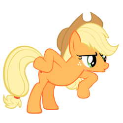 Size: 5000x5000 | Tagged: safe, artist:broneill95, applejack, earth pony, pony, fall weather friends, g4, absurd resolution, applejack is best facemaker, applejack's hat, cowboy hat, female, hat, mare, simple background, solo, transparent background, vector