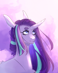 Size: 959x1200 | Tagged: safe, artist:riressa, starlight glimmer, pony, unicorn, g4, bust, female, horn, mare, portrait, solo