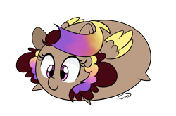 Size: 1038x686 | Tagged: safe, artist:taurson, oc, oc only, oc:hors, bean pony, folded wings, potato pony, simple background, solo, transparent background, wings