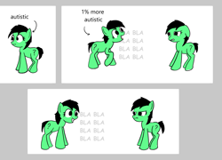 Size: 1441x1040 | Tagged: safe, artist:anonymous, oc, oc only, oc:filly anon, earth pony, pony, g4, 3 panel comic, autism, blah blah blah, comic, drawthread, duo, duo female, duochrome, earth pony oc, female, filly, foal, no catchlights, no iris, ponified, ponified comic, requested art, short tail, simple background, tail, talkative