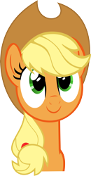 Size: 5039x9655 | Tagged: safe, artist:dutchcrafter, applejack, pony, g4, mmmystery on the friendship express, .svg available, applejack is best facemaker, applejack's hat, cowboy hat, cute, female, hat, head only, jackabetes, mare, simple background, solo, transparent background, vector