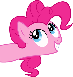 Size: 800x846 | Tagged: safe, artist:kopachris, pinkie pie, earth pony, pony, g4, female, head only, mare, simple background, solo, transparent background, vector