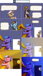 Size: 2562x4535 | Tagged: safe, artist:esuka, beauty brass, frederic horseshoepin, octavia melody, parish nandermane, pony, ask-canterlot-musicians, g4, cello, harp, musical instrument, sousaphone, tuba