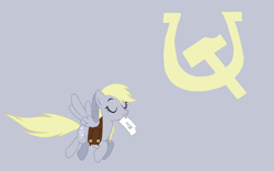 Size: 1920x1200 | Tagged: safe, derpy hooves, pegasus, g4, bag, gray background, mail, mailbag, mailmare, simple background, solo, wallpaper