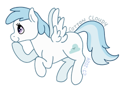 Size: 857x613 | Tagged: safe, artist:raven--splash, cotton cloudy, pegasus, pony, g4, background pony, cotton cloudy can fly, cottonbetes, cute, female, filly, flying, foal, simple background, solo, transparent background