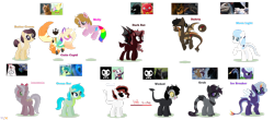 Size: 1920x841 | Tagged: safe, artist:nightlightapocalypse, pony of shadows, rolling thunder, shadow lock, oc, oc:butter cream, oc:cutie cupid, oc:dabria, oc:dark bat, oc:ghost, oc:grub, oc:insomnia, oc:melly, oc:moon light, oc:wicked, alicorn, alien, alien pony, angel, angel pony, bat, bat pony, cat, cat pony, demon, demon pony, dinosaur, dracony, dragon, earth pony, fish, hybrid, insect, light fury, monster pony, moth, mothpony, original species, pony, unicorn, velociraptor, semi-anthro, g4, adopted daughter, adopted mother, adopted offspring, adopted sibling, adopted sister, adventure time, alicorn oc, alien (franchise), base used, bat pony hybrid, bat pony oc, belly scales, bendy and the ink machine, black cat, black sclera, blaze (coat marking), blue (jurassic park), cat demon, cat nose, cat pony demon, cat tail, coat markings, colored horn, colored pupils, colored sclera, crossover, crossover ship offspring, crossover shipping, crossverse (nightlightapocalypse), cup, cuphead, cuphead (character), dinopony, disguise, disguised angel, exorcist angel, facial markings, fallen angel, fangs, female, flerken, floating, flying, gills, goose (marvel), gradient horn, gradient mane, gradient tail, gray eyes, gray sclera, green eyes, green pupils, green sclera, half-siblings, half-sister, half-sisters, hazbin hotel, heavenborn, hellaverse, horn, how to train your dragon, hybrid oc, ice worm, implied bestiality, indoraptor, infidelity, interspecies, interspecies offspring, irl, irl cat, lady rainicorn, lucky bat (uglydoll), male, mare, marvel, monster, moth angel, mothpony angel, non-mlp oc, non-mlp shipping, object head, offspring, orange eyes, pale belly, parent:bendy, parent:blue (jurassic park), parent:cuphead, parent:goose (marvel), parent:ice worm, parent:indoraptor, parent:lady rainicorn, parent:light fury, parent:lucky bat (uglydoll), parent:phantom (minecraft), parent:pony of shadows, parent:rolling thunder, parent:sandbar, parent:shadow lock, parent:smaug the golden, parent:titan holefish, parent:vaggie, paws, phantom (minecraft), photo, ponytail, purple mouth, purple sclera, rainbow tail, rainicorn, shipping, siblings, simple background, sisters, slit pupils, smaug the golden, spread wings, stallion, standing, stripes, subnautica, tail, teal eyes, that's entertainment, transparent background, uglydoll, vaggie, wings, yellow eyes, yellow pupils, yellow sclera