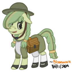 Size: 380x380 | Tagged: safe, artist:bloonacorn, oc, oc only, earth pony, earth pony oc, helmet, simple background, solo, transparent background