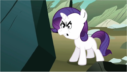 Size: 918x520 | Tagged: safe, artist:polorenzielephant, edit, edited screencap, screencap, rarity, unicorn, g4, season 1, the cutie mark chronicles, faic, female, filly, filly rarity, foal, horn, solo, the railway series, younger