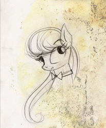 Size: 600x725 | Tagged: safe, artist:foxinshadow, octavia melody, earth pony, pony, g4, female, mare, monochrome, sketch, solo, traditional art