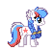 Size: 110x100 | Tagged: safe, artist:botchan-mlp, artist:zeka10000, oc, oc only, oc:marussia, pony, braid, desktop ponies, digital art, female, mare, nation ponies, pixel art, ponified, russia, simple background, solo, sprite, standing, transparent background