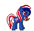 Size: 110x100 | Tagged: safe, artist:botchan-mlp, artist:zeka10000, pony, desktop ponies, digital art, female, mare, nation ponies, pixel art, ponified, simple background, solo, sprite, standing, transparent background, united states