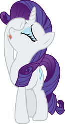 Size: 3000x5706 | Tagged: safe, artist:cloudy glow, rarity, pony, unicorn, g4, my little pony: friendship is magic, ppov, cute, facehoof, female, horn, mare, raribetes, rarity being rarity, simple background, solo, the worst possible thing, transparent background, vector