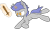 Size: 1235x710 | Tagged: safe, artist:toricelli, oc, oc only, oc:turning page, pony, unicorn, elements of justice, colt, ear fluff, fighting stance, foal, galloping, glowing, glowing horn, horn, leaping, magic, male, simple background, solo, sword, telekinesis, transparent background, weapon, wooden sword