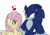 Size: 5014x3526 | Tagged: safe, artist:alexsc112, fluttershy, hedgehog, mobian, pegasus, pony, anthro, g4, blushing, duo, heart, open mouth, question mark, simple background, sonic the hedgehog, sonic the hedgehog (series), sonic the werehog, sonic unleashed, sparkles, werehog, white background