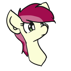 Size: 1000x1000 | Tagged: safe, artist:happydog, roseluck, earth pony, pony, g4, bust, portrait, simple background, solo, transparent background