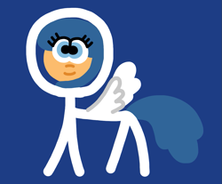 Size: 1095x906 | Tagged: safe, artist:emilycreator63, first base, pegasus, pony, g4, 1000 hours in ms paint, adorabase, astronaut, astronaut first base, blue background, closed mouth, cute, eye clipping through hair, female, female first base, filly, foal, football strike, helmet, pegasus first base, race swap, rule 63, simple background, smiling, space helmet, spacesuit