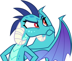 Size: 6000x5142 | Tagged: safe, artist:frownfactory, princess ember, dragon, g4, absurd resolution, angry, dragoness, female, frown, red eyes, simple background, solo, transparent background, vector