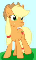 Size: 607x1003 | Tagged: safe, artist:cmara, applejack, earth pony, g4, applejack's hat, cowboy hat, female, hat, mare, solo