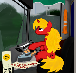 Size: 3119x3000 | Tagged: safe, artist:subway777, oc, oc only, pony, unicorn, horn, solo, train, unicorn oc