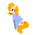 Size: 1280x1280 | Tagged: safe, artist:trixxiefloof, oc, oc only, oc:jean sprinkle, pony, unicorn, blue sweater, clothes, cream coat, eyelashes, fanart, freckles, frown, full body, garfield, horn, lineless, lipstick, orange mane, orange tail, profile, purple eyes, shiny eyelashes, simple background, sitting, solo, sparkles, sweater, tail, thick horn, transparent background, turtleneck, turtleneck sweater, unicorn horn, unicorn oc, white lipstick