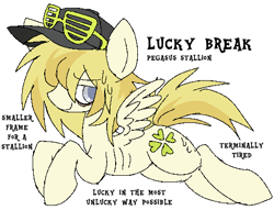 Size: 497x379 | Tagged: safe, artist:muffinz, oc, oc only, oc:luckybreak, pegasus, pony, hat, male, pixel-crisp art, shutter shades, simple background, solo, stallion, sunglasses, white background
