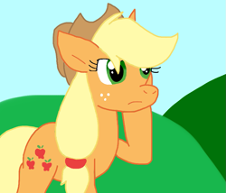 Size: 909x778 | Tagged: safe, artist:cmara, applejack, earth pony, g4, applejack's hat, cowboy hat, female, hat, solo