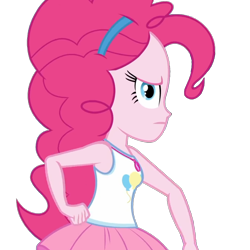 Size: 1412x1414 | Tagged: safe, artist:blockslikepl, edit, edited screencap, screencap, pinkie pie, human, equestria girls, g4, background removed, female, not a vector, simple background, solo, transparent background