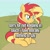 Size: 1920x1920 | Tagged: safe, artist:theratedrshimmer, sunset shimmer, pony, unicorn, g4, caption, female, horn, meme, sitting, solo, text