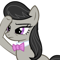 Size: 300x300 | Tagged: safe, artist:berpsterponimator, octavia melody, pony, g4, salute, simple background, solo, transparent background