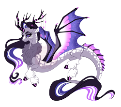 Size: 5100x4500 | Tagged: safe, artist:gigason, oc, oc only, oc:witching hour, draconequus, hybrid, pony, g4, adoptable, antlers, black mane, black tail, chest fluff, claws, cloven hooves, coat markings, colored chest fluff, colored eyebrows, colored hooves, colored pinnae, colored sclera, colored wings, colored wingtips, ear fluff, eye markings, eyelashes, facial markings, fetlock tuft, fins, gradient wings, gray coat, hooves, horn, horn accessory, horn jewelry, hybrid wings, interspecies offspring, jewelry, lidded eyes, long mane, long tail, looking back, multicolored mane, multicolored tail, multicolored wings, narrowed eyes, offspring, parent:discord, parent:twilight sparkle, parents:discolight, pink eyes, purple hooves, purple sclera, raised hooves, shiny eyes, shiny hooves, simple background, slender, slit pupils, smiling, snip (coat marking), socks (coat markings), solo, sparkly wings, spots, spotted, spread wings, striped antlers, striped mane, striped tail, tail, tail fin, thick eyelashes, thin, thin legs, transparent background, wall of tags, watermark, wavy mane, wavy tail, wing claws, wings