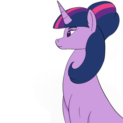 Size: 1000x1000 | Tagged: safe, artist:silverfan, twilight sparkle, pony, unicorn, g4, horn, solo