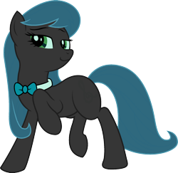 Size: 1920x1864 | Tagged: artist needed, source needed, safe, anonymous artist, edit, octavia melody, queen chrysalis, earth pony, pony, g4, bowtie, female, fusion, fusion:octavia melody, fusion:queen chrysalis, lidded eyes, mare, smiling, solo