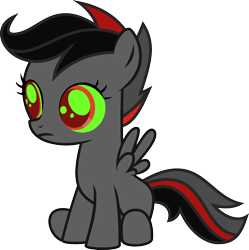 Size: 1920x1926 | Tagged: artist needed, source needed, safe, anonymous artist, edit, king sombra, scootaloo, pegasus, pony, g4, alternate color palette, alternate eye color, female, fusion, fusion:king sombra, fusion:scootaloo, king scootaloo, solo