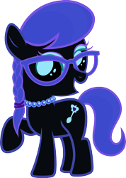 Size: 1920x2690 | Tagged: artist needed, source needed, safe, anonymous artist, edit, nightmare moon, silver spoon, earth pony, pony, g4, alternate color palette, clothes, cute, female, filly, foal, glasses, jewelry, necklace, open clothes, open shirt, palette swap, pearl necklace, recolor, silverbetes, solo