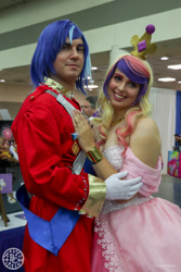 Size: 1500x2250 | Tagged: safe, artist:maddymoiselle, princess cadance, shining armor, human, bronycon, bronycon 2018, g4, clothes, cosplay, costume, duo, duo male and female, female, irl, irl human, male, photo