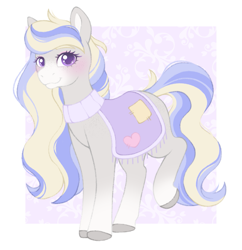 Size: 1871x1930 | Tagged: safe, artist:adostume, oc, oc only, oc:aurora (adostume), horse, blushing, butt freckles, female, freckles, looking at you, mare, passepartout, saddle, shoulder freckles, smiling, solo, tack, tail, unshorn fetlocks, wild manes, wild manes oc