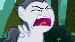 Size: 1280x720 | Tagged: safe, screencap, rumble, g4, marks and recreation, my little pony: friendship is magic, angry, colt, eyes closed, foal, male, open mouth, solo, yelling