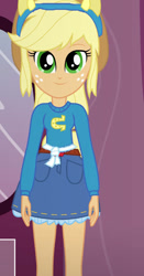 Size: 490x936 | Tagged: safe, artist:qbert2kcat, applejack, equestria girls, g4, applejack's skirt, clothes, denim, denim skirt, skirt, solo