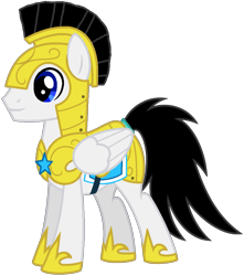 Size: 919x1040 | Tagged: safe, artist:star-armour95, oc, oc only, oc:shane park, pegasus, g4, male, royal guard, simple background, solo, stallion, transparent background, vector