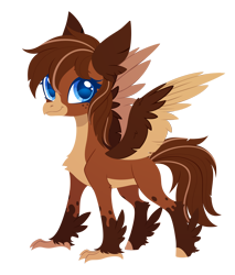 Size: 2420x2835 | Tagged: safe, artist:belka-sempai, part of a set, oc, oc only, classical hippogriff, hippogriff, g4, classical hippogriffied, commission, hippogriffied, simple background, smiling, solo, species swap, spread wings, transparent background, wings, ych result