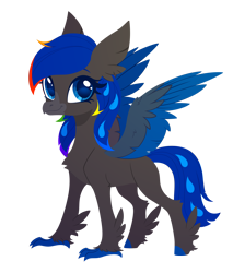 Size: 2420x2835 | Tagged: safe, artist:belka-sempai, part of a set, oc, oc only, classical hippogriff, hippogriff, g4, classical hippogriffied, commission, female, hippogriffied, simple background, smiling, solo, species swap, spread wings, transparent background, wings, ych result