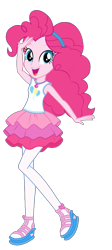 Size: 458x1024 | Tagged: safe, artist:blockslikepl, edit, edited screencap, screencap, pinkie pie, human, equestria girls, g4, background removed, female, simple background, solo, transparent background