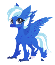 Size: 2420x2835 | Tagged: safe, artist:belka-sempai, part of a set, oc, oc only, oc:exobass, classical hippogriff, hippogriff, g4, classical hippogriffied, commission, female, hippogriffied, simple background, smiling, solo, species swap, spread wings, transparent background, wings, ych result