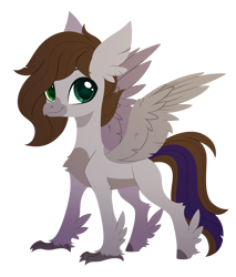 Size: 2420x2835 | Tagged: safe, artist:belka-sempai, part of a set, oc, oc only, oc:cj vampire, classical hippogriff, hippogriff, g4, classical hippogriffied, commission, hippogriffied, simple background, smiling, solo, species swap, spread wings, transparent background, wings, ych result