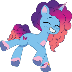 Size: 1288x1284 | Tagged: safe, artist:prixy05, misty brightdawn, pony, unicorn, g5, my little pony: tell your tale, cute, dancing, eyes closed, female, horn, mare, mistybetes, rebirth misty, simple background, solo, transparent background, vector