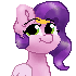 Size: 70x70 | Tagged: safe, artist:cupute, pipp petals, pegasus, pony, g5, adorapipp, animated, big ears, big eyes, bust, colored wings, curly hair, curly mane, cute, diadem, digital art, female, gif, gif for breezies, grin, happy, headband, jewelry, looking at you, looking to the right, mare, motion blur, picture for breezies, pipp is short, pipp is smol, pixel art, regalia, round, simple background, smiling, solo, transparent background, turned head, wings